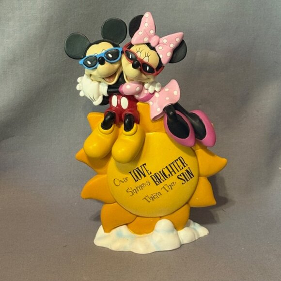 Mickey Minnie Mouse Figurine Walt Disney Hamilton Collection Love Brighter Sun - Picture 1 of 4